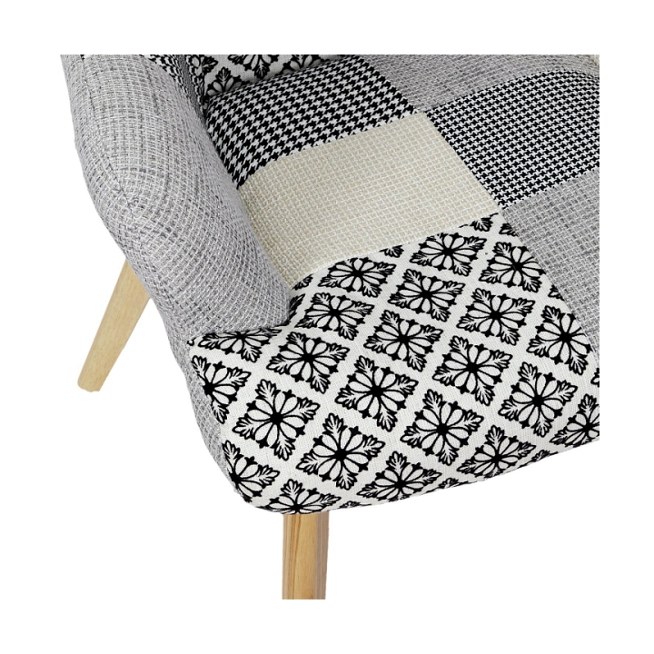 Fotel uszak Helsinki szary patchwork - Intesi