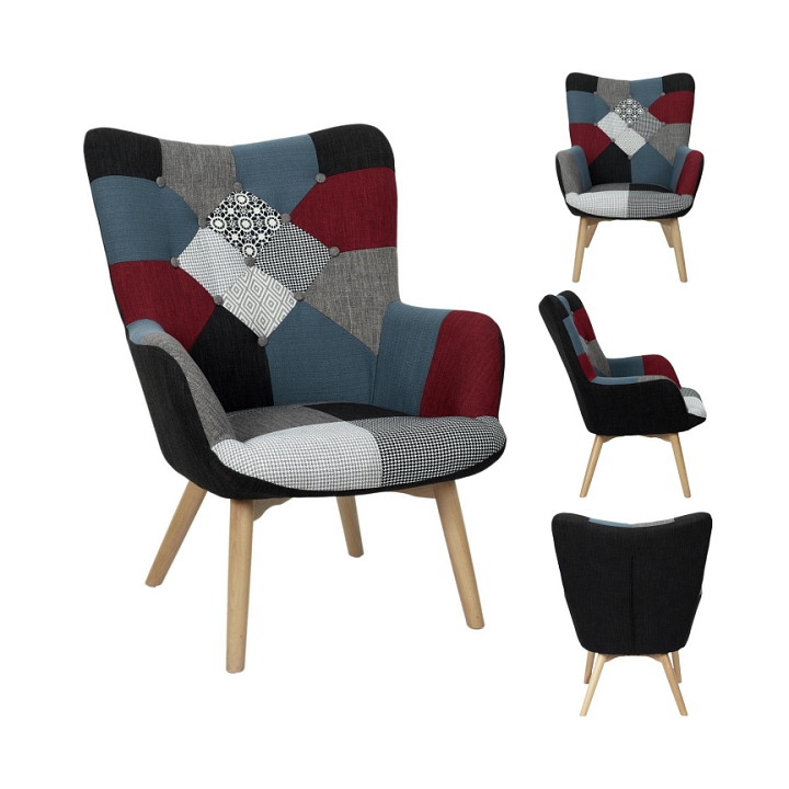 Fotel Uszak szeroki patchwork - Intesi