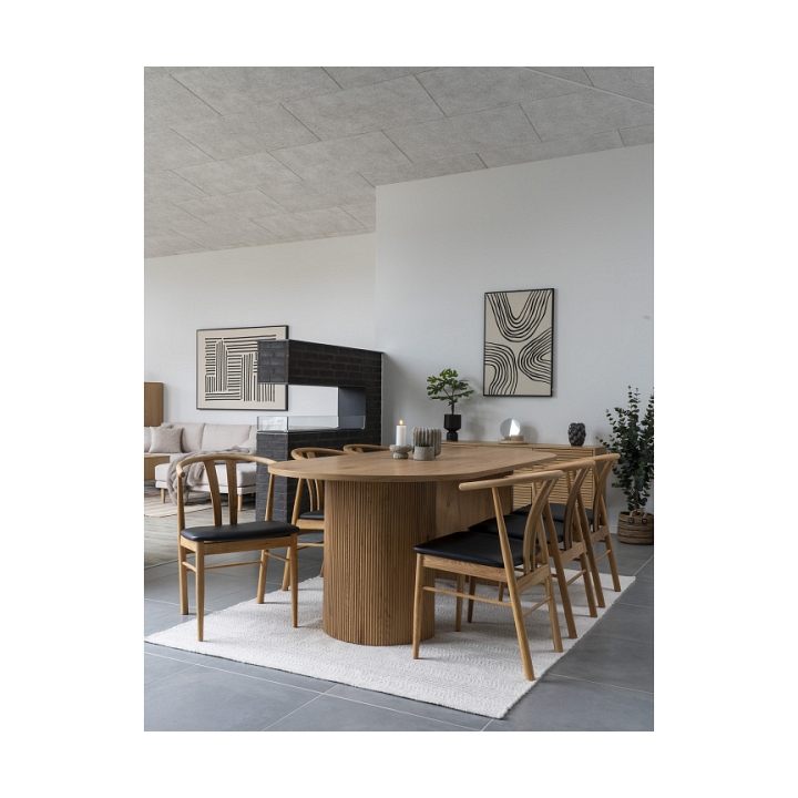 Krzesło Artenara naturalny dąb/ czarne PU - House Nordic