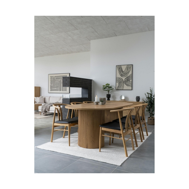 Krzesło Artenara naturalny dąb/ czarne PU - House Nordic