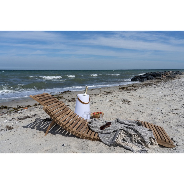 Leżak ogrodowy drewniany Arrieta Intesi z drewna tekowego rozkładany składany na taras ( Rozmiar: uniwersalny )