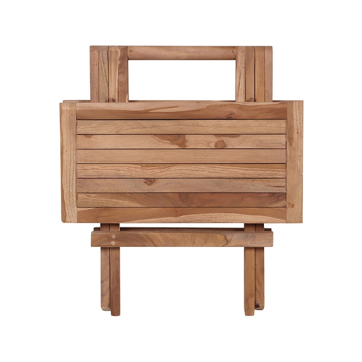 Stolik pomocniczy Bilbao 50x50cm naturalny tekowy - House Nordic