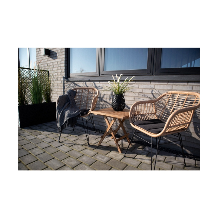 Stolik pomocniczy Bilbao 50x50cm naturalny tekowy - House Nordic
