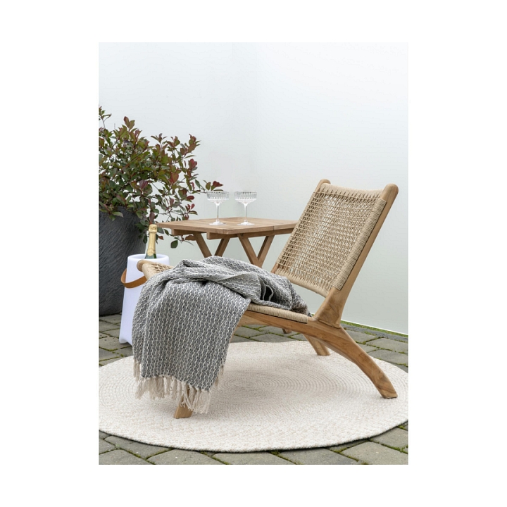 Stolik pomocniczy Bilbao 50x50cm naturalny tekowy - House Nordic