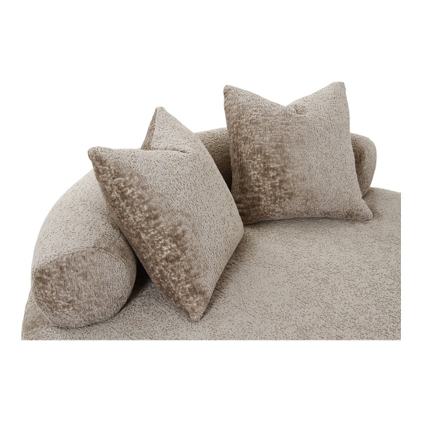 Leżanka Cairo beżowa ciemna szenilowa skandynawska do salonu i sypialni Intesi ( Rozmiar: uniwersalny )