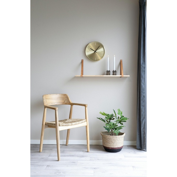Krzesło drewniane Getafe Intesi do jadalni i salonu boho z plecionym siedziskiem naturalne ( Rozmiar: uniwersalny )