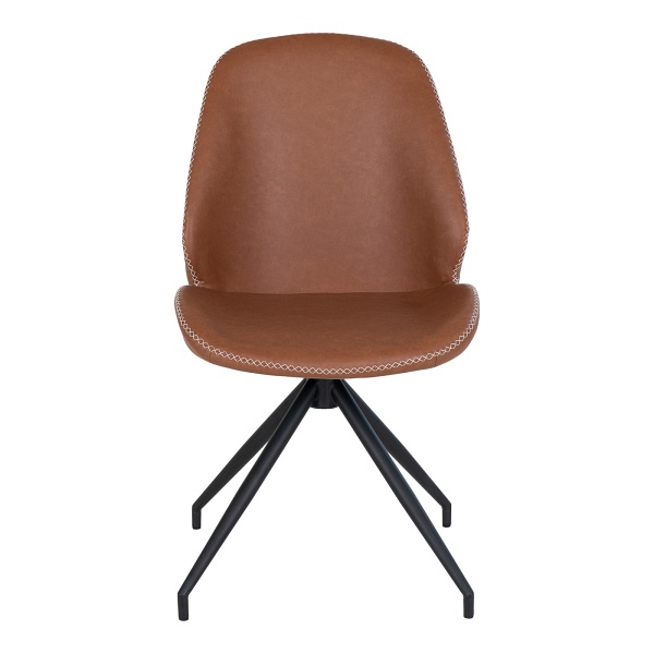 Krzesło do jadalni Monte Carlo obrotowe tapicerowane ekoskóra brązowe nowoczesne Intesi ( Rozmiar: uniwersalny )