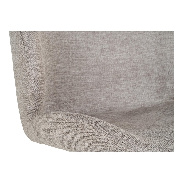 Krzesło tapicerowane obrotowe Monte Carlo Intesi szare do jadalni nowoczesne na czarnych nogach ( Rozmiar: uniwersalny )