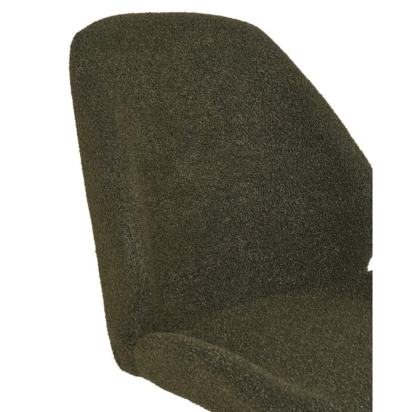 Krzesło obrotowe Monte Carlo Intesi tapicerowane boucle zielone nowoczesne do jadalni i biura ( Rozmiar: uniwersalny )