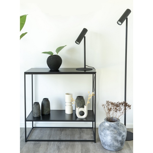 Lampa stojąca Paris czarna nowoczesna stalowa do salonu i sypialni Intesi 150 cm ( Rozmiar: uniwersalny )