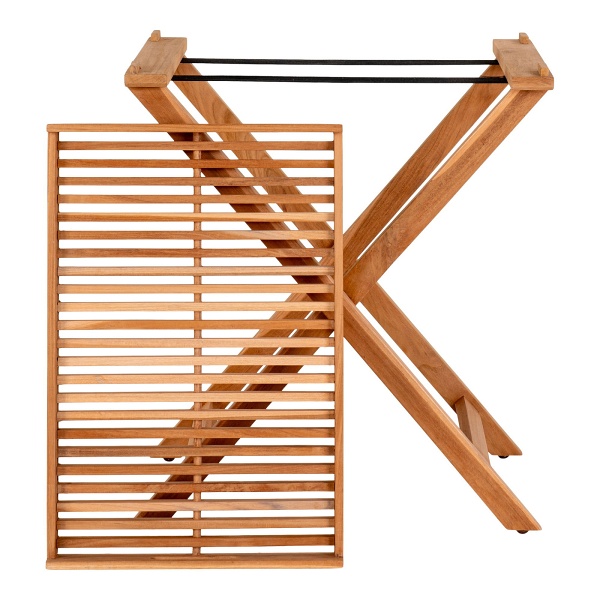 Stolik kawowy ogrodowy Ronda drewniany tekowy składany prostokątny 60x40cm do ogrodu Intesi ( Rozmiar: uniwersalny )