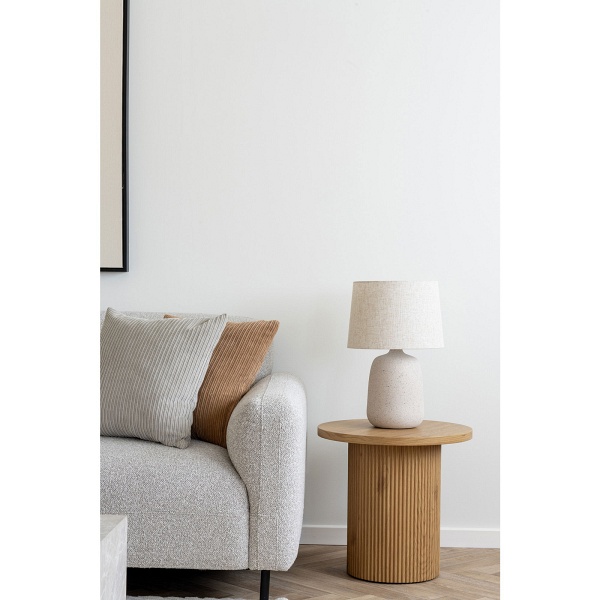 Narożnik Salvador lewy boucle beżowy skandynawski do salonu na czarnych nóżkach ( Rozmiar: uniwersalny )