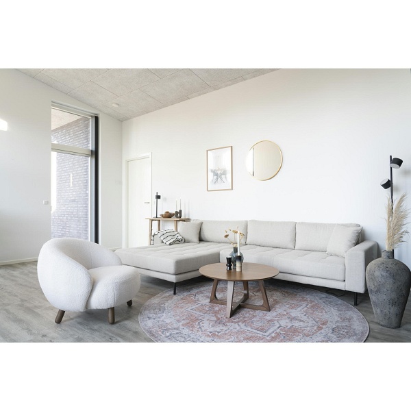 Fotel kubełkowy Savona biały do salonu skandynawski tapicerowany z podłokietnikami Intesi ( Rozmiar: uniwersalny )