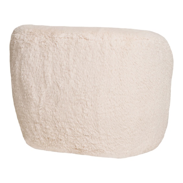 Fotel uszak Setubal biały furry do salonu skandynawski z podłokietnikami przytulny Intesi ( Rozmiar: uniwersalny )