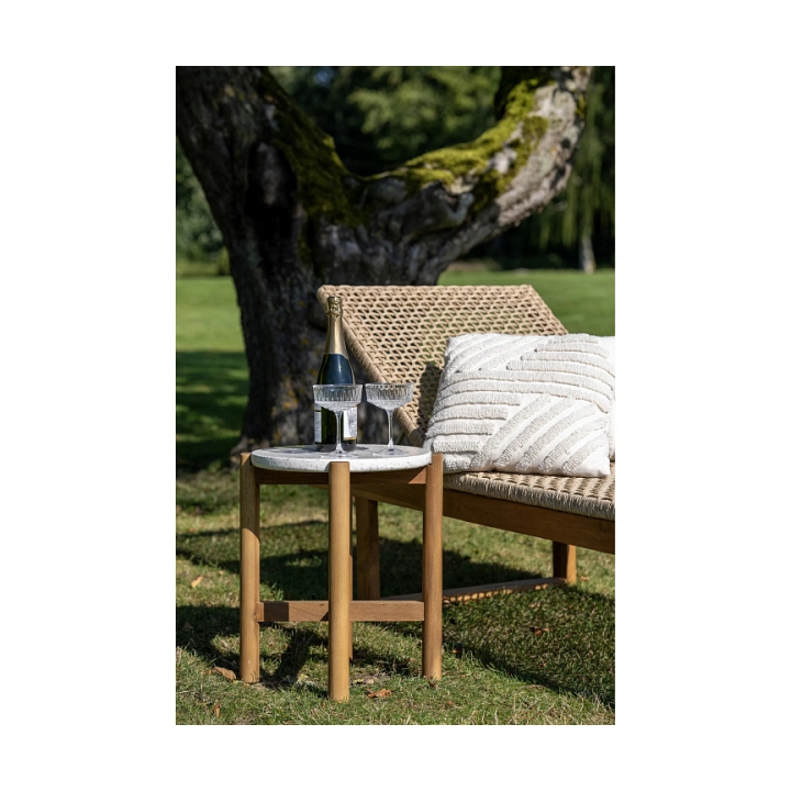 Stolik pomocniczy Terracina akacja/terrazzo - House Nordic