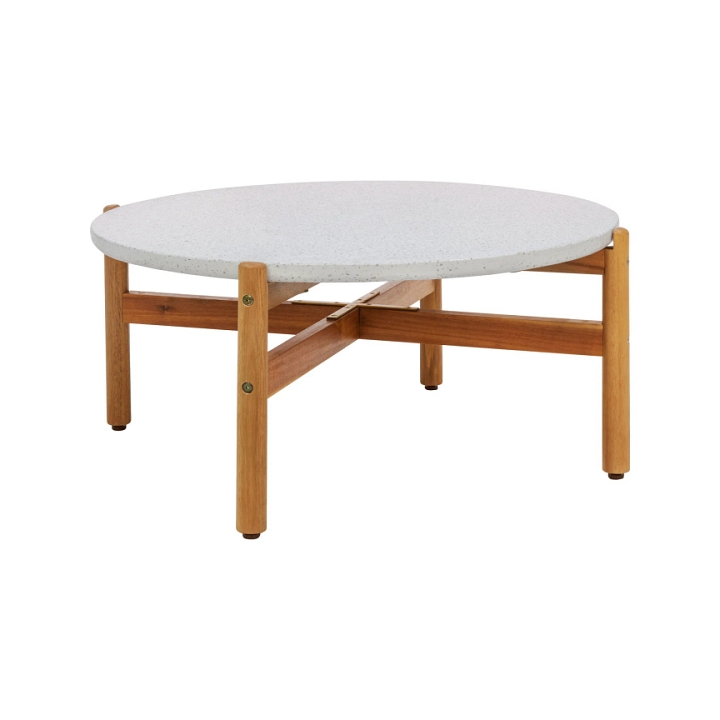 Stolik kawowy Terracina 84,5cm akacja/terrazzo - House Nordic