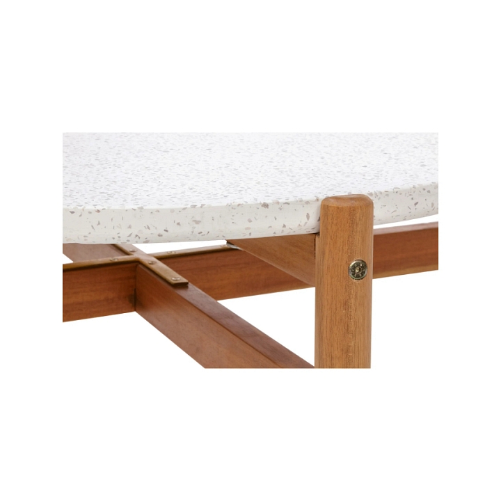 Stolik kawowy Terracina 84,5cm akacja/terrazzo - House Nordic