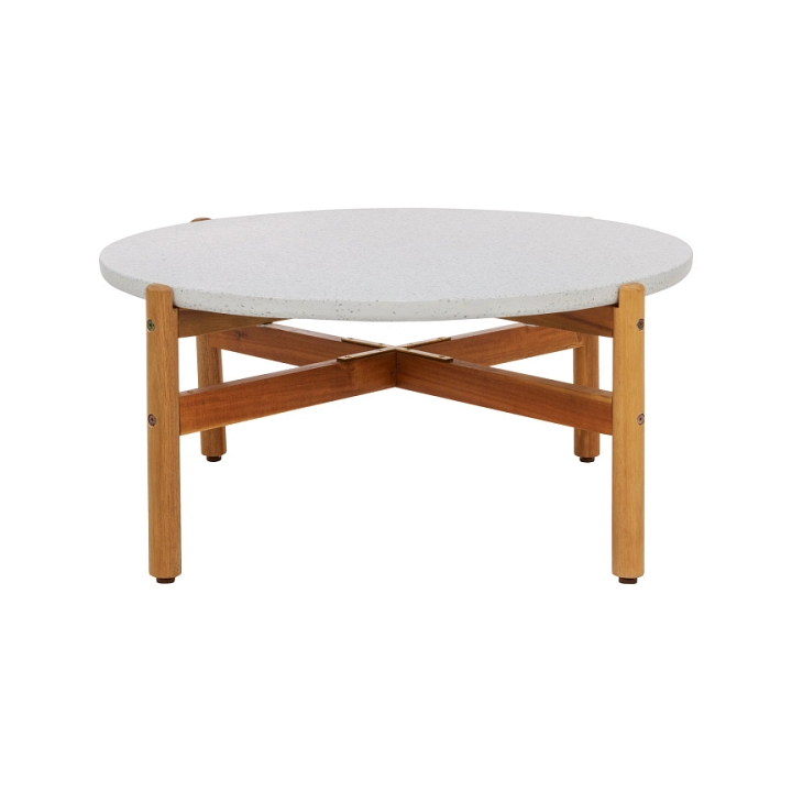 Stolik kawowy Terracina 84,5cm akacja/terrazzo - House Nordic