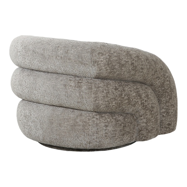 Fotel obrotowy Valletta szary do salonu nowoczesny glamour z podłokietnikami tapicerowany ( Rozmiar: uniwersalny )