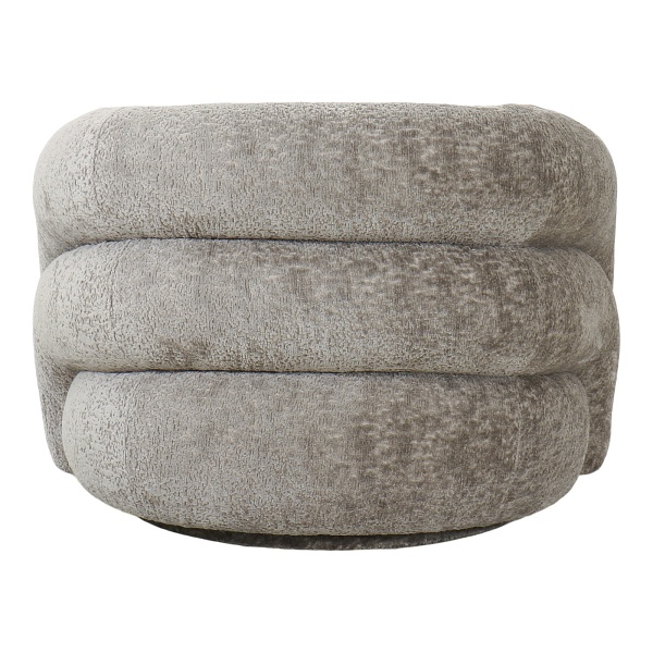 Fotel obrotowy Valletta szary do salonu nowoczesny glamour z podłokietnikami tapicerowany ( Rozmiar: uniwersalny )