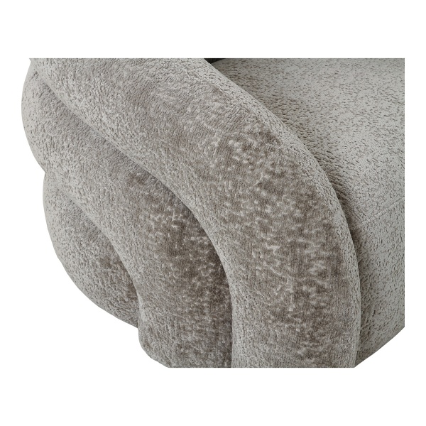 Fotel obrotowy Valletta szary do salonu nowoczesny glamour z podłokietnikami tapicerowany ( Rozmiar: uniwersalny )