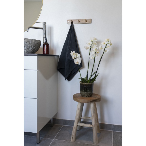 Stołek Badia rustykalny drewniany tekowy do kuchni i jadalni Intesi naturalny 45 cm ( Rozmiar: uniwersalny )