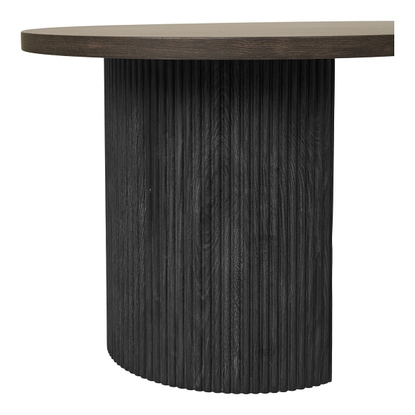 Stolik kawowy owalny drewniany Boavista Intesi skandynawski do salonu 120x60 cm brązowy ( Rozmiar: uniwersalny )