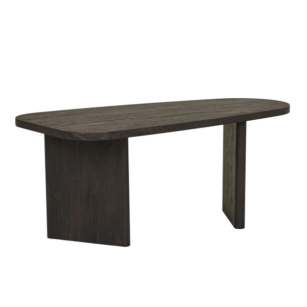 Stolik kawowy Melo 50x100 cm owalny brązowy nowoczesny do salonu ( Rozmiar: uniwersalny )