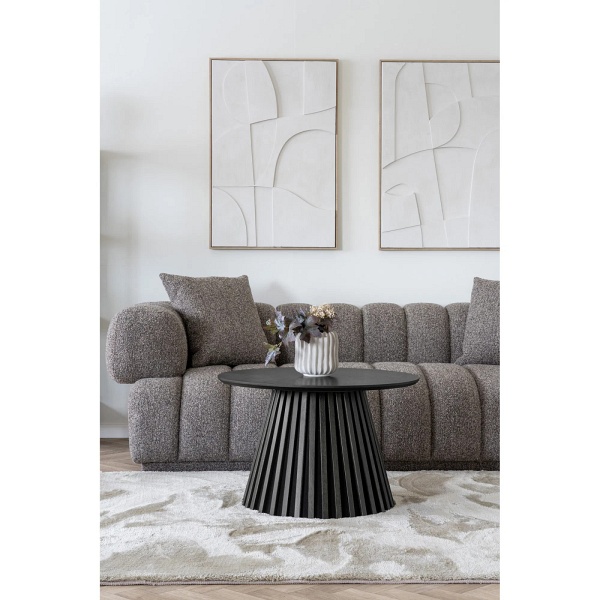House Nordic Osaka okrągły stolik kawowy 70 cm czarny do salonu ( Rozmiar: uniwersalny )