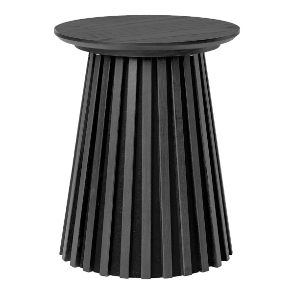 Osaka stolik pomocniczy okrągły 40 cm czarny nowoczesny do salonu ( Rozmiar: uniwersalny )