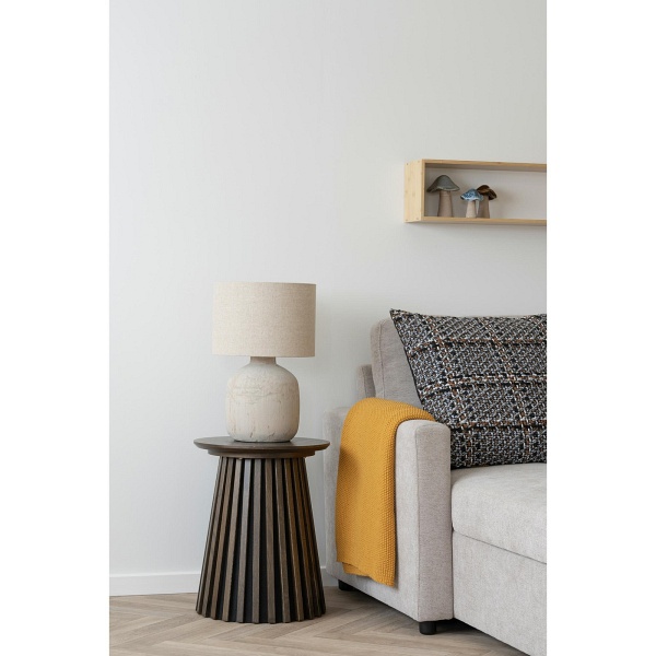 Stolik kawowy Osaka okrągły drewniany 40cm skandynawski do salonu pomocniczy dąb Intesi ( Rozmiar: uniwersalny )