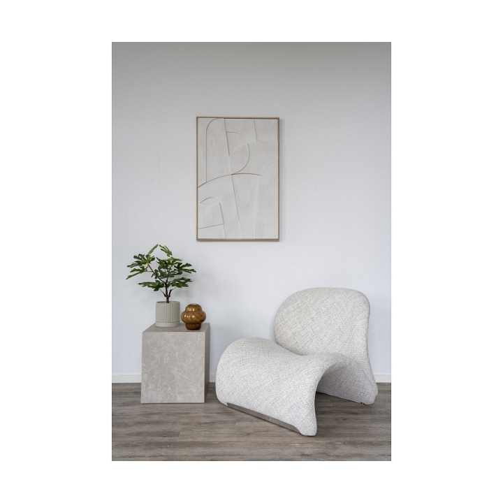 Stolik kawowy Prague 40x40cm szary marmur - House Nordic