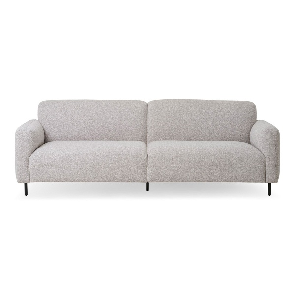 Sofa Salvador nierozkładana boucle beżowa skandynawska trzyosobowa do salonu Intesi ( Rozmiar: uniwersalny )