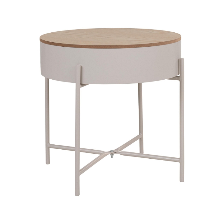Stolik pomocniczy Sisco kaszmirowy/naturalny - House Nordic