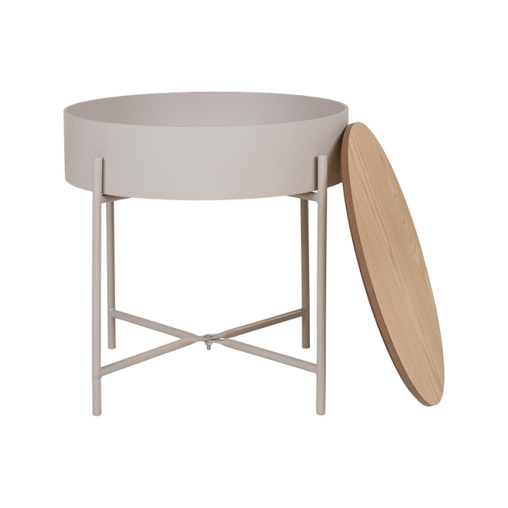 Stolik pomocniczy Sisco kaszmirowy/naturalny - House Nordic