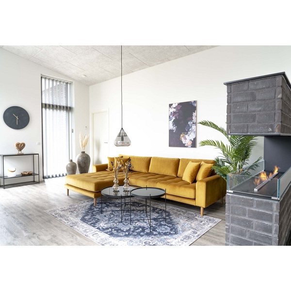 Stolik kawowy okrągły Venezia 70 cm czarny szklany nowoczesny do salonu Intesi ( Rozmiar: uniwersalny )