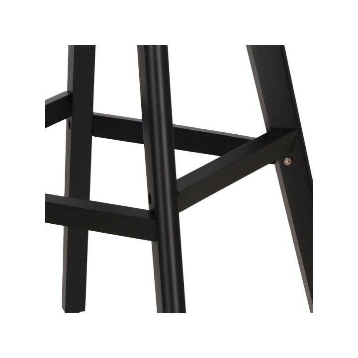 Stołek barowy Norden wood black high PP szary - Intesi