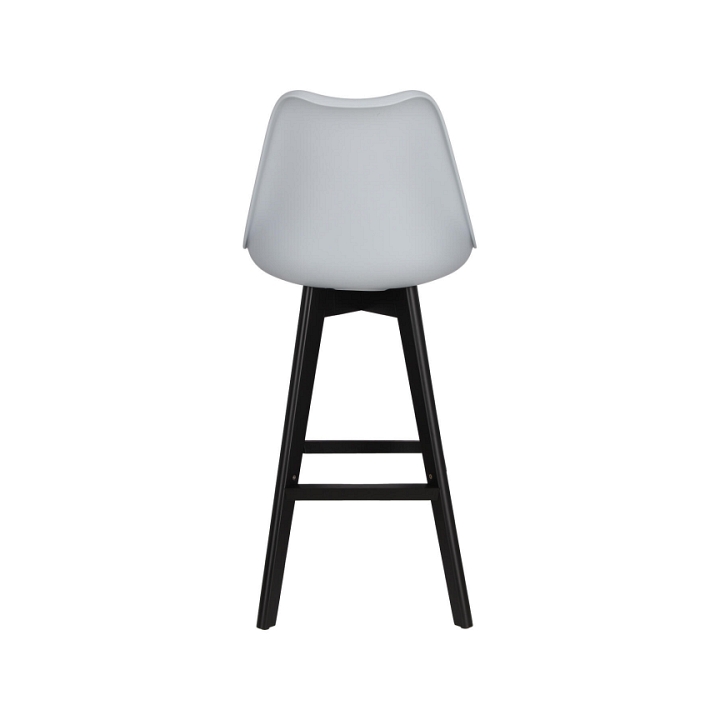 Stołek barowy Norden wood black high PP szary - Intesi