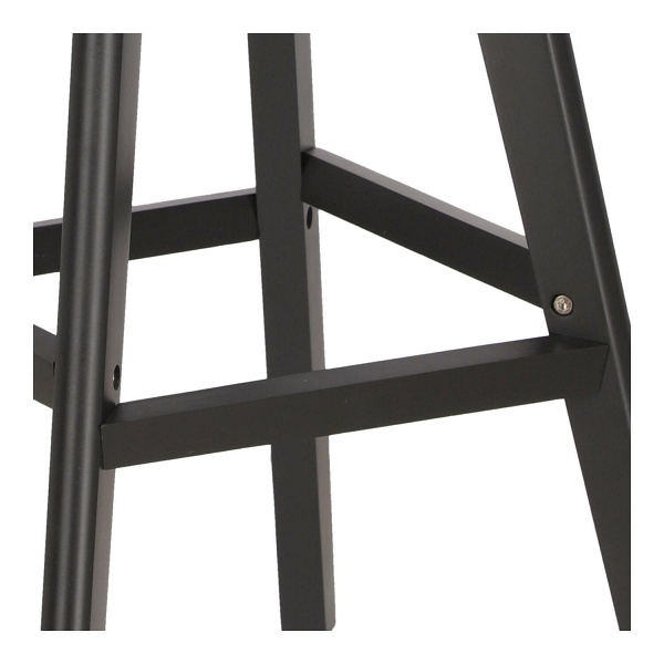 Hoker z oparciem Norden szary nowoczesny drewniany do kuchni i wyspy Intesi 75 cm ( Rozmiar: uniwersalny )