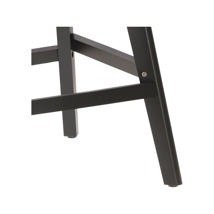 Stołek barowy Norden wood black low PP ciemny szary - Intesi