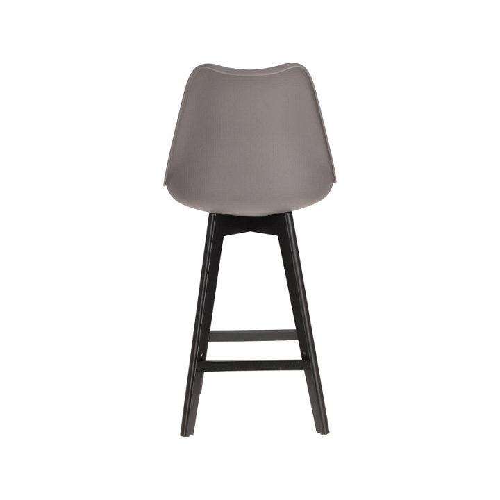 Stołek barowy Norden wood black low PP ciemny szary - Intesi