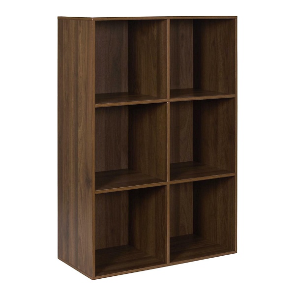 Regał do salonu klasyczny otwarty Tiffany orzech ciemny 4 półki Intesi 66,6 cm ( Rozmiar: uniwersalny )