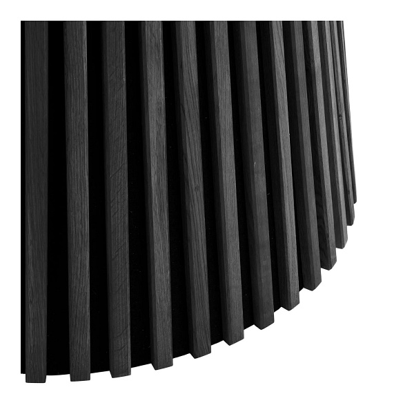 Stół okrągły Osaka 140 cm czarny dąb nowoczesny do jadalni na jednej nodze ( Rozmiar: uniwersalny )