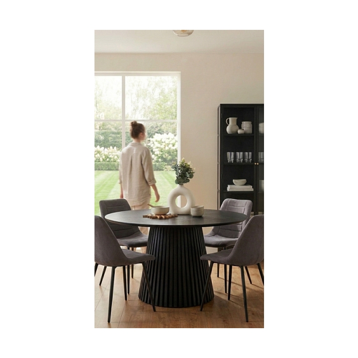 Stół okrągły Osaka 140cm dąb czarny - House Nordic ApS