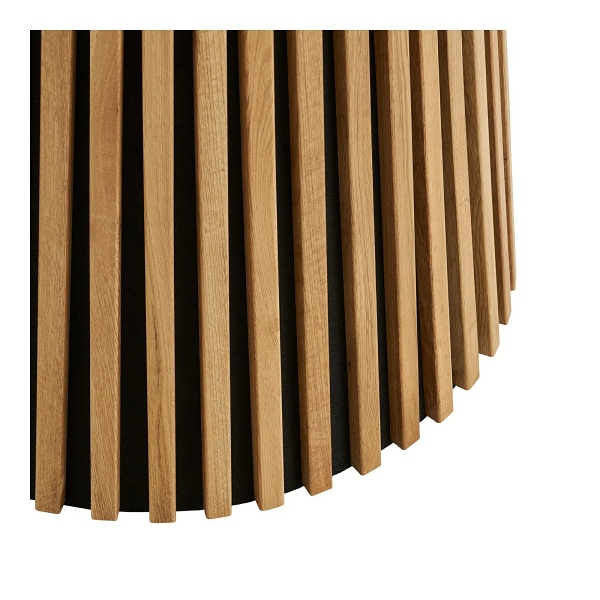 Stół okrągły do jadalni Osaka 120 cm nowoczesny dąb naturalny na jednej nodze ( Rozmiar: uniwersalny )