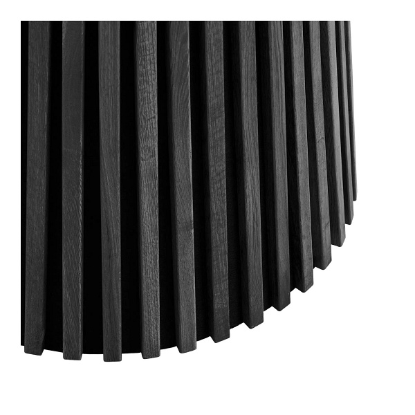 Stół okrągły do jadalni Osaka 120 cm nowoczesny czarny dąb na jednej nodze ( Rozmiar: uniwersalny )