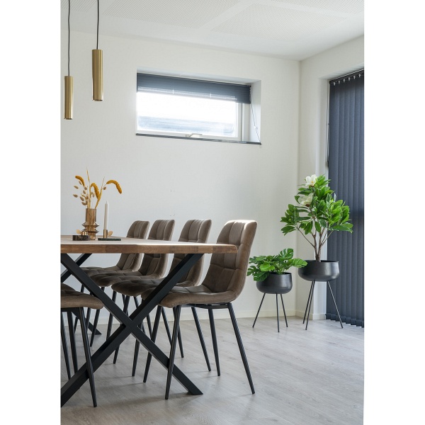 Stół Toulon dębowy do jadalni 100x300 loftowy na czarnych nogach ( Rozmiar: uniwersalny )