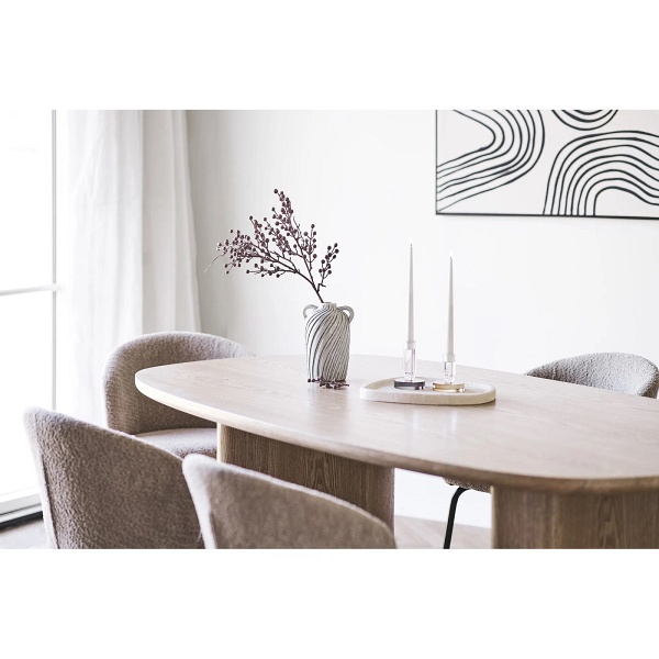 Stół Serra owalny drewniany do jadalni 110x210 cm skandynawski ( Rozmiar: uniwersalny )