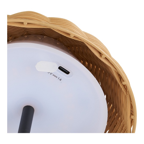 Lampka nocna LED Wigan boho do sypialni i salonu z portem USB ( Rozmiar: uniwersalny )