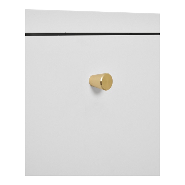 Szafka nocna Dalby biała metalowa loftowa z 2 szufladami 40 cm ( Rozmiar: uniwersalny )